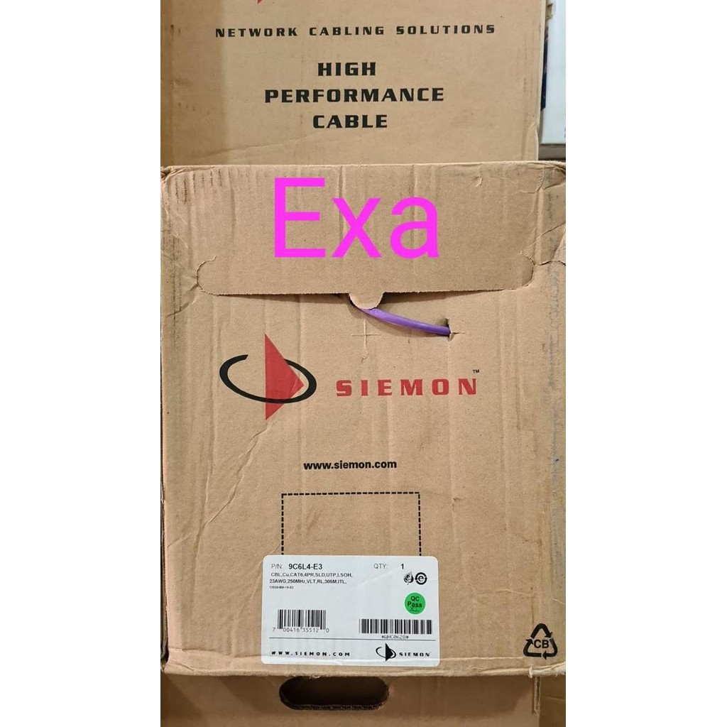 Siemon 9C6L4-E3 Kabel Utp Cat6 Cat 6 Cable Lan 23AWG LSOH Purple Ungu murah