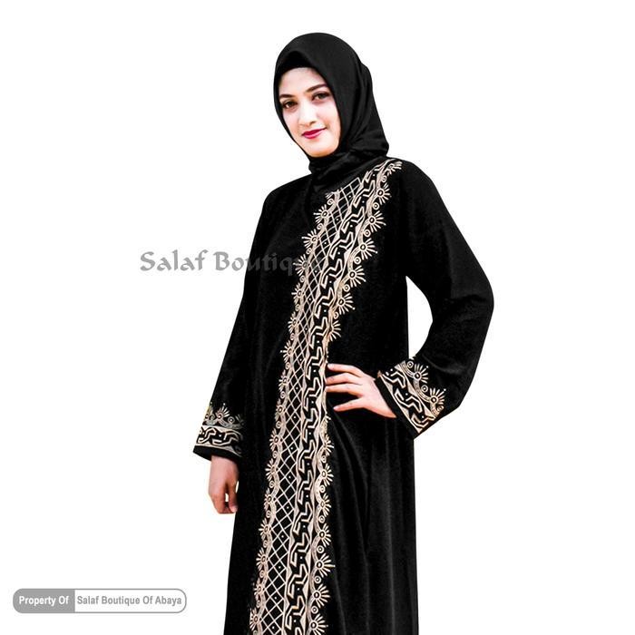 Baju Abaya Hitam Turki Terbaru 2023 Maxi  Dress  Muslim  Wanita  Syari  Dewasa  Arab  Umroh  Remaja 