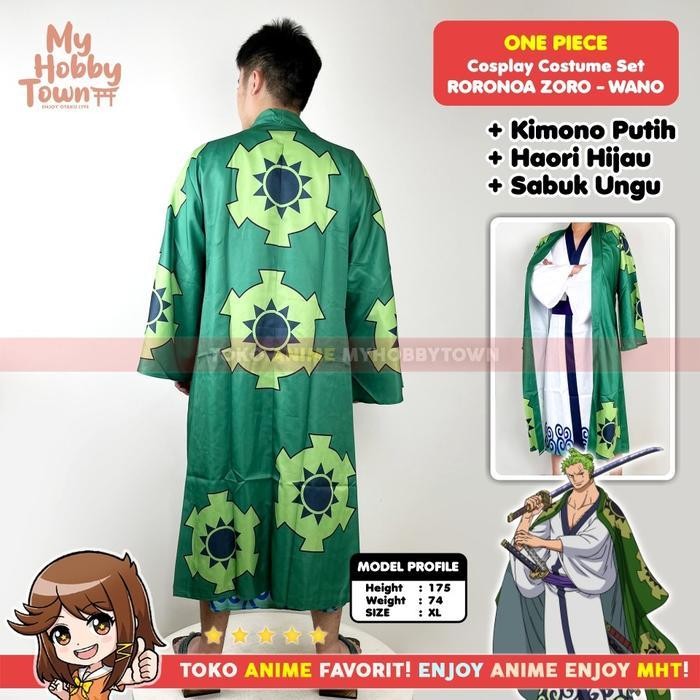 Kostum Cosplay Roronoa Zoro Wano Kuni Arc Karakter Anime One Piece
