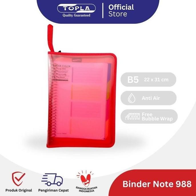 

New Zipper Binder/ Binder File Resleting Ukuran B5 BNT 988