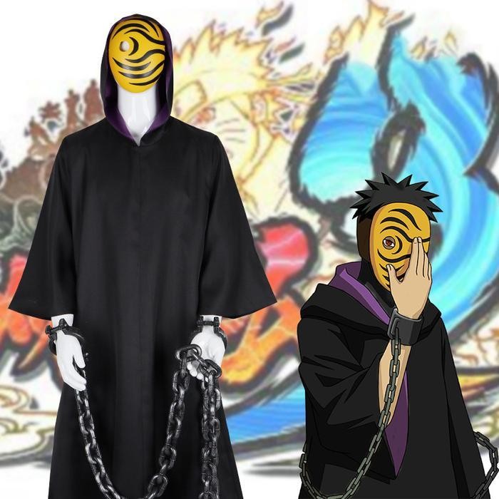 Topeng Uchiha Obito Cosplay Obito Mask Cosplay Anime Full Face Mask