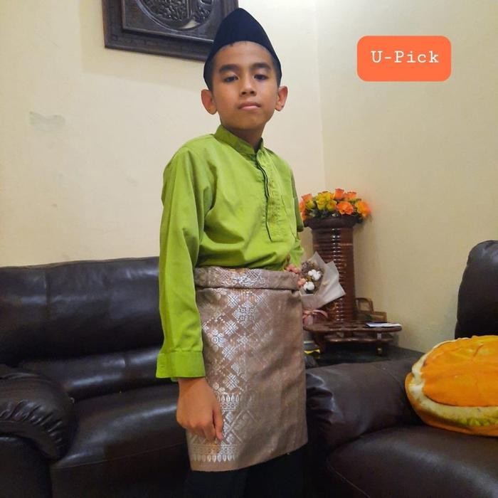 (Bisa Cod)Rumpak Anak Laki Laki || Songket Anak Tradisional Modern || Rok Songket Anak Cowok || Kain
