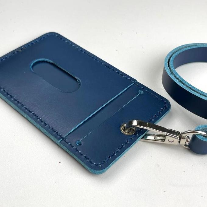 

New gantungan ID card kulit asli warna coklat | id card holder name tag