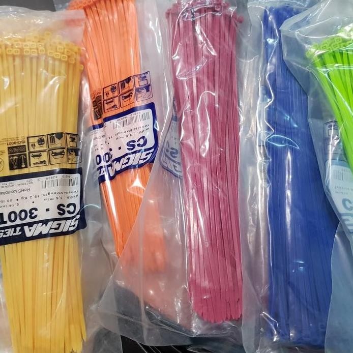 

New TIES WARNA SIGMA CS 300T uk 30 cm x 3.6 mm per pack 100 pcs
