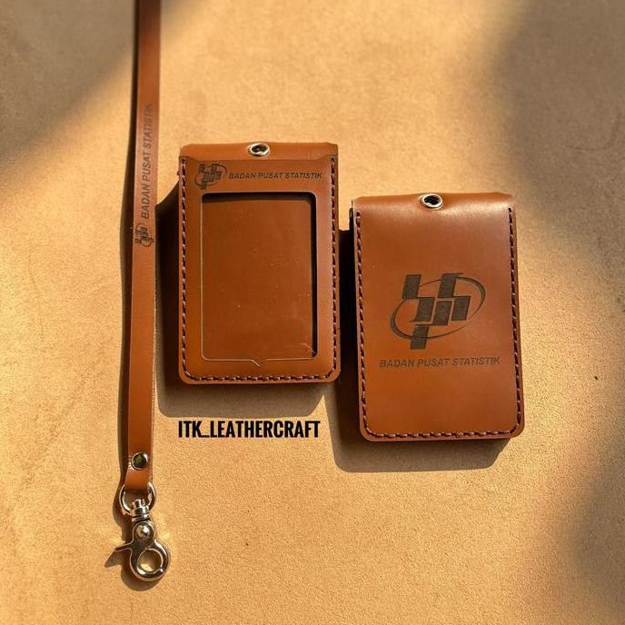 

New nametag id card holder kulit lanyard id card kulit