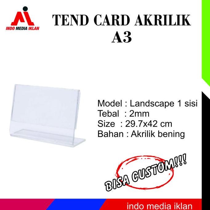 

New Akrilik A3 , Tent Card Akrilik a3