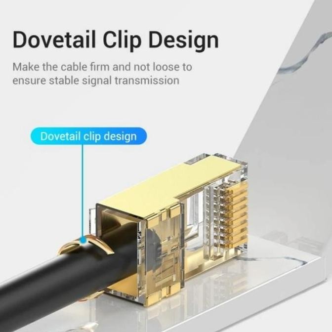 Connector Kepala Kabel LAN RJ45 Cat8 FTP RJ45 Modular Plug IDH murah