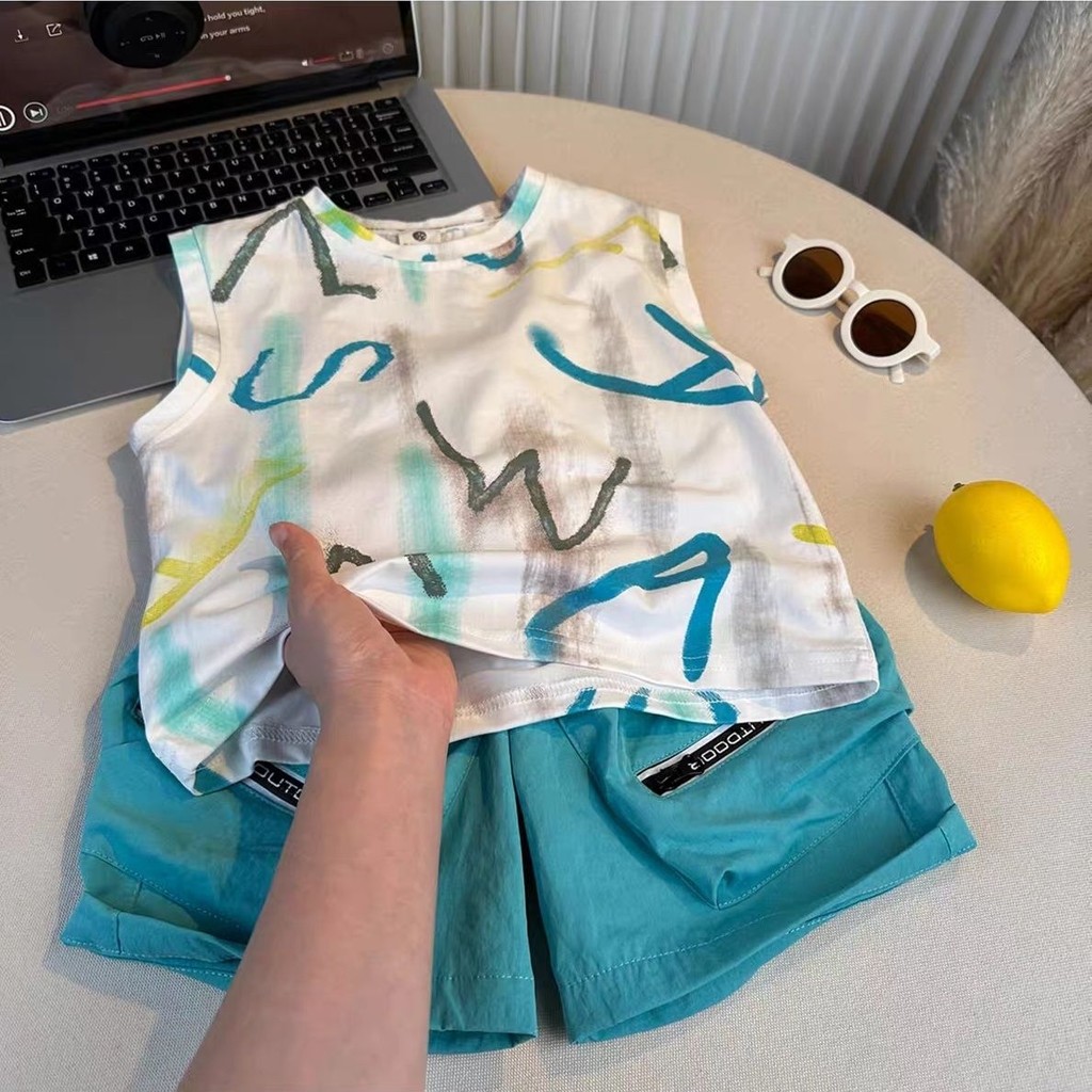 【Si Kecil Gemoy Shop】【COD】Pakaian Anak Laki-Laki Gaya Baru Tanpa Lengan Rompi Jas Anak Laki-Laki Pak