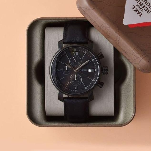 Baru Fossil Rhett Men's Classic Edition All Black Chronograph Watch BQ1703