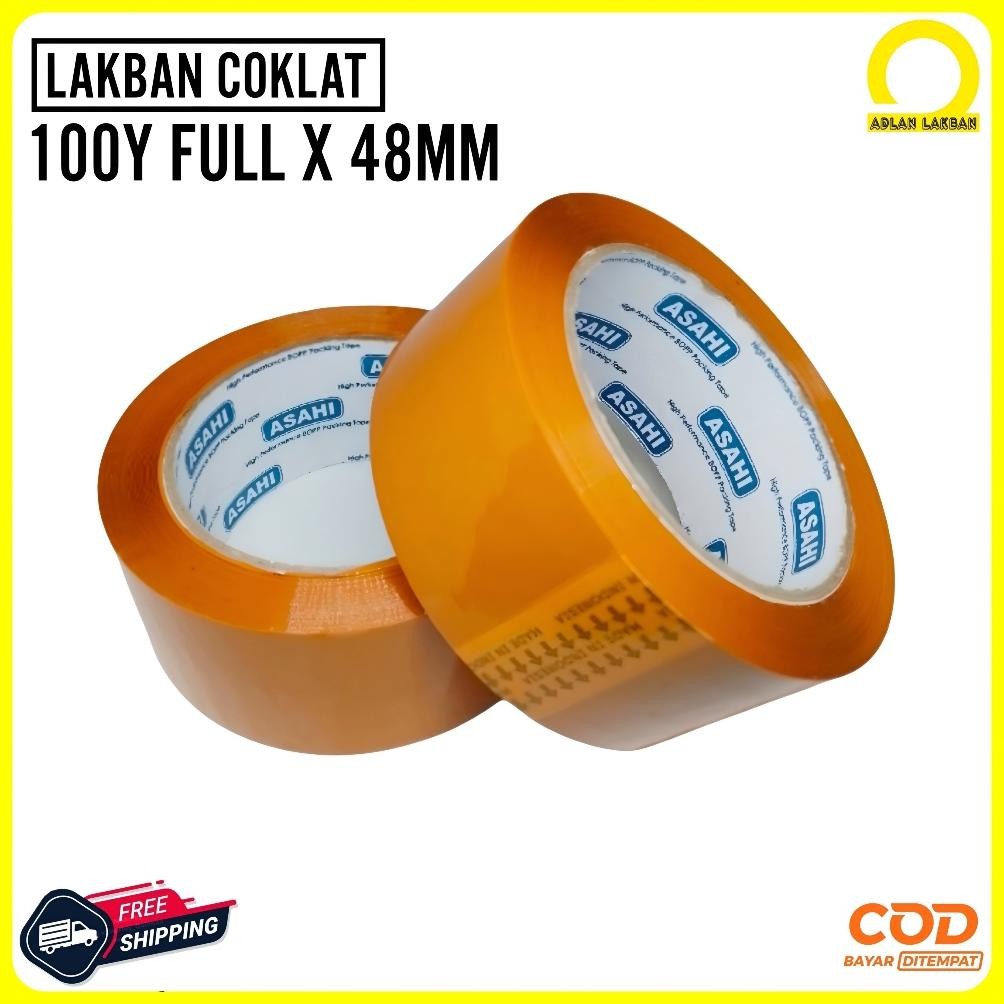 

Rd1- Lakban Coklat 100 Yard X 48Mm / Selotip Isolasi Coklat 2 Inch Tebal