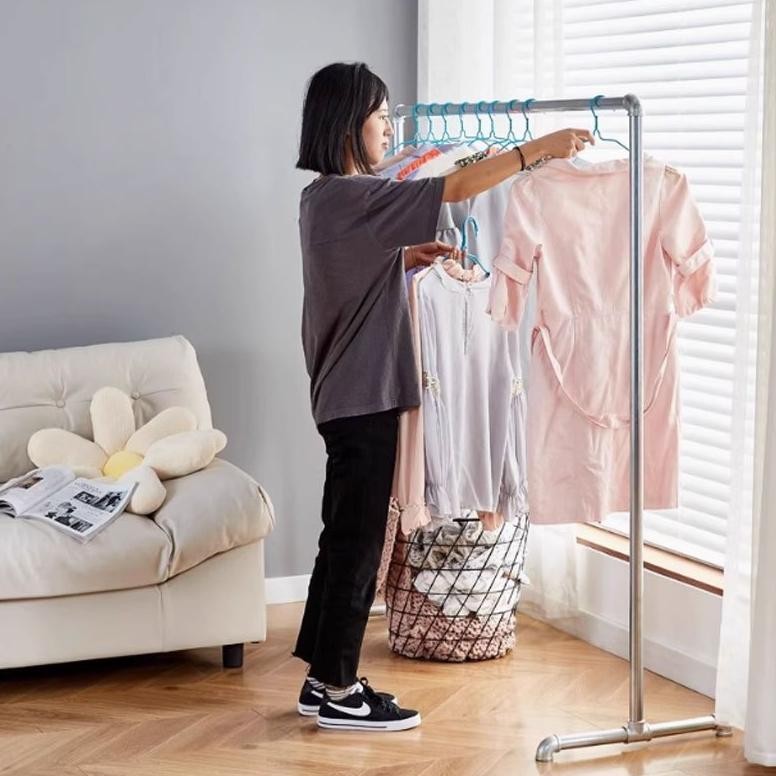 Baru 304 Tabung Baja Jemuran/Jemuran Baju Tabung Jemuran baju Jemuran baju besi kuat besar