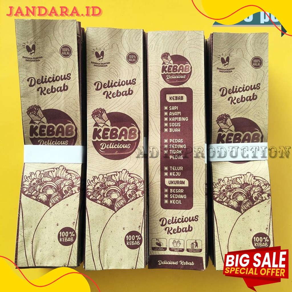 

[Hemat 1Kg] Kemasan Kebab Grosir | Kardus Kebab Murah Diskon Setengah Harga
