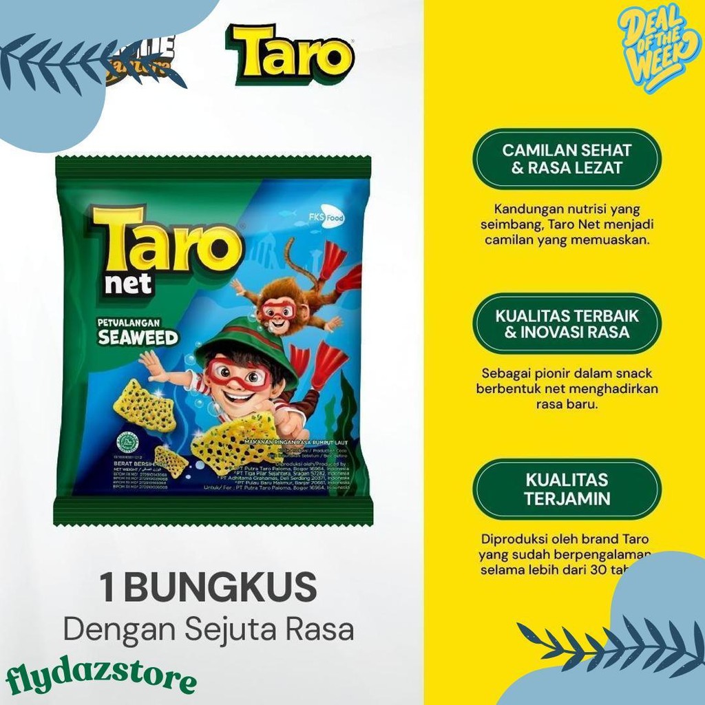 

Taro - Seaweed - Small Pack - 1 Karton (4Renceng) - 40 Pcs - 17Gr Diskon Setengah Harga