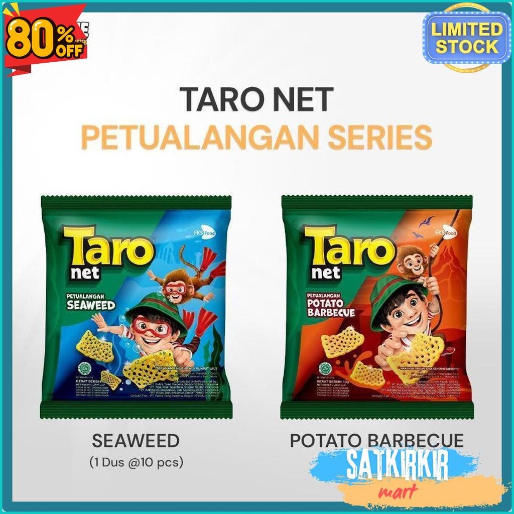 

Taro - Seaweed - Small Pack - 1 Karton (4Renceng) - 40 Pcs - 17Gr Diskon Setengah Harga