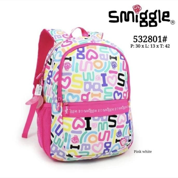 Smiggle Ori I Love Smiggle Backpack/ Tas Ransel Anak Perempuan/Kado