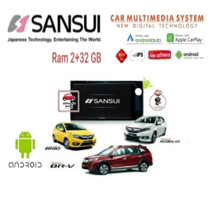 * Head Unit Android Sansui 9 Inch Oem Mobilio Brio Brv + Kamera *