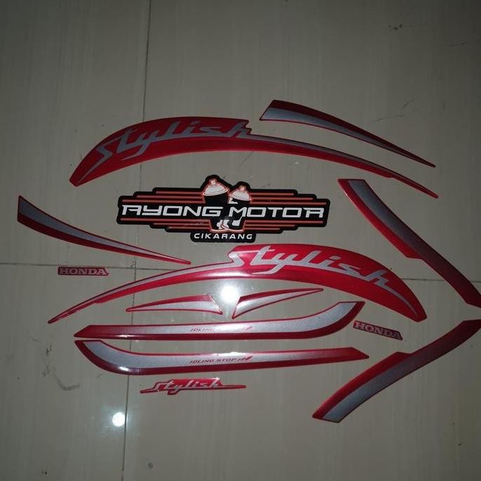 BEST STRIPING SCOOPY STYLISH 2019 MERAH DOFF