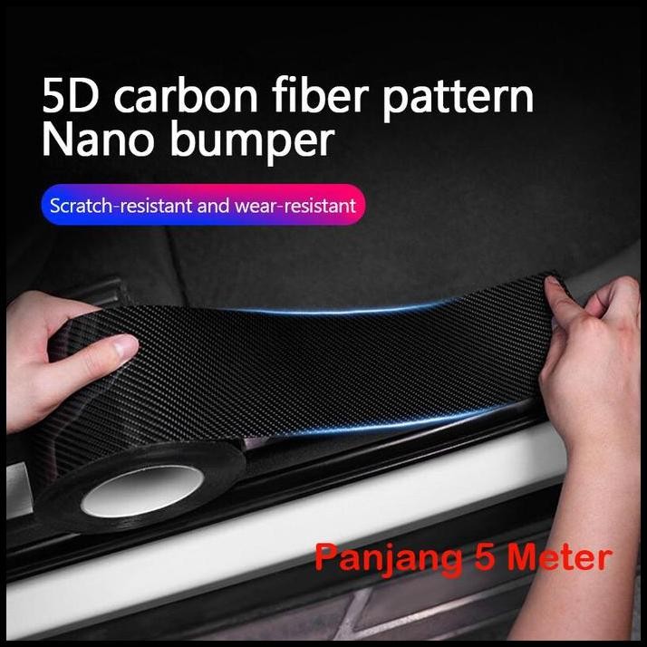 Carbon Sticker Anti Gores Pelindung Mobil Nano Stiker Carbon 5D 10cm
