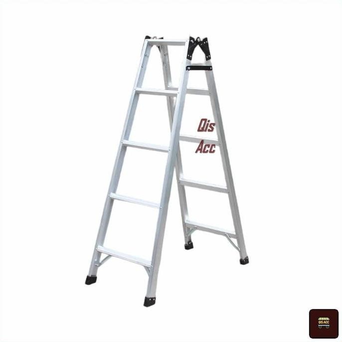 KRISBOW 2 In 1 Tangga Lipat Aluminium Standar Multifungsi 1.5 Mtr 5 Step