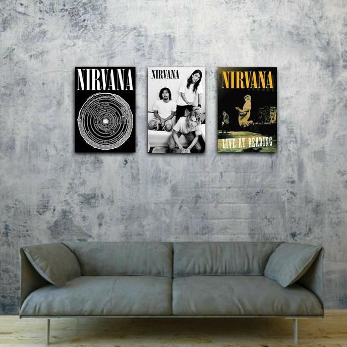 hiasan dinding walldecor poster band nirvana
