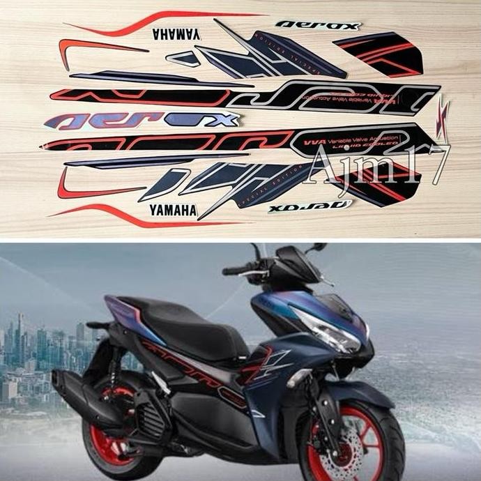 BEST SELLER STIKER STRIPING MOTOR AEROX 2024 2025 CYBER CITY