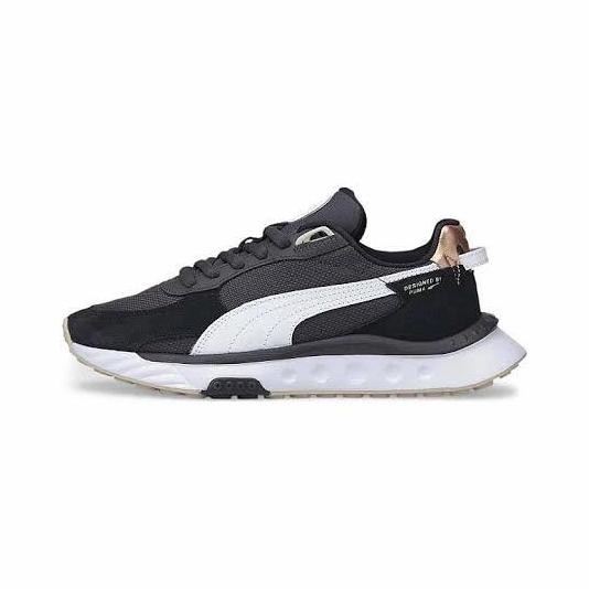 Sepatu Sneakers Wanita Puma Wild Rider Soft Metal 381900-02