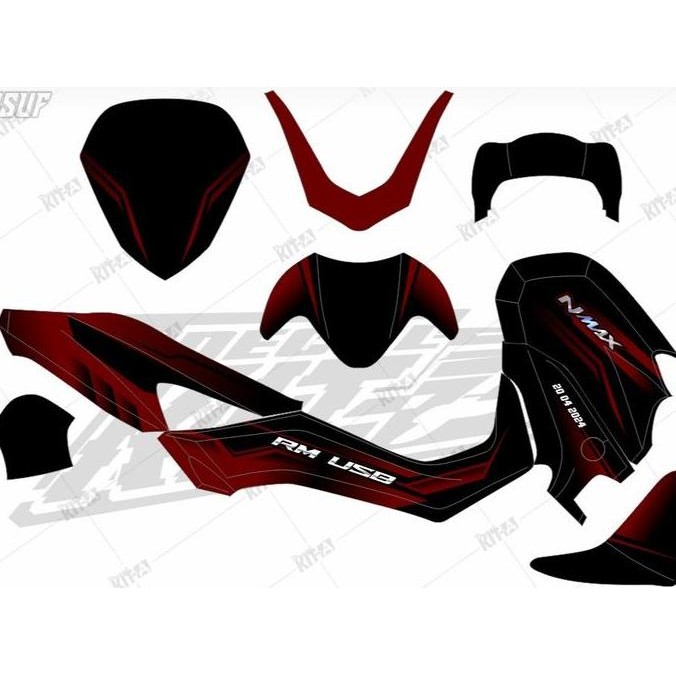 Sticker Decal Striping Stiker All new nmax 155 variasi aksesoris modifikasi decal nmax new dekal yam