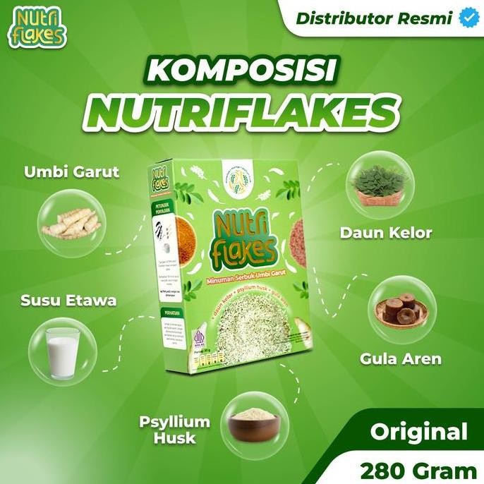 

Nutriflakes Resmi - Sereal Umbi Garut Redakan Maag & Lambung | Bpom Halal Original Asli