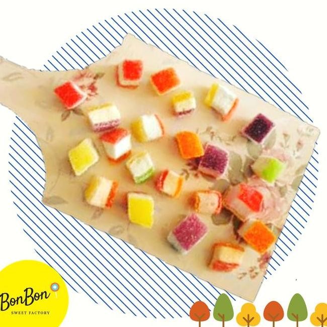 

Fruit Jelly Candy Cube Cubic Permen Jely Thailand Kubus Kotak 250Gr