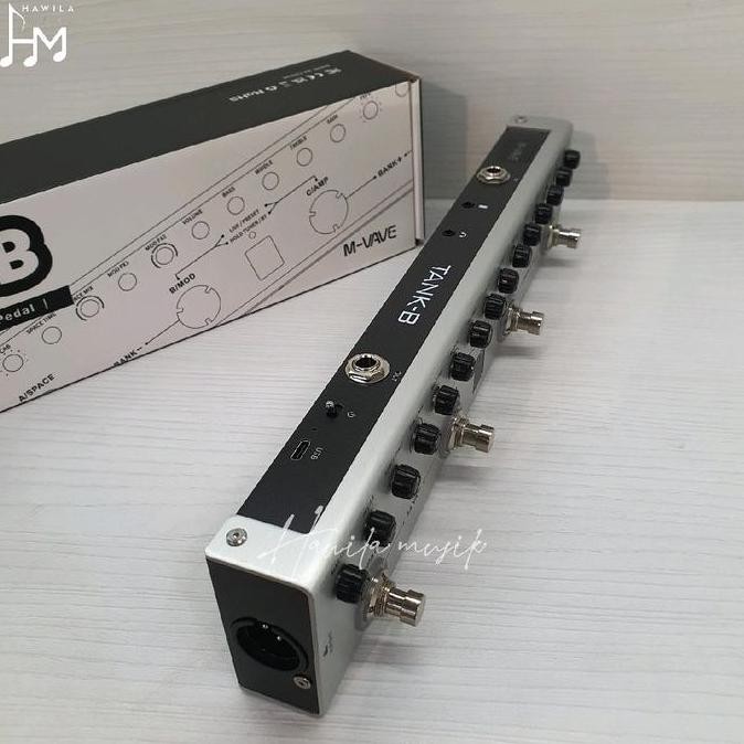 Portable Efek Gitar M-Vave Tank B Bass Multi Effect Mvave Tank B Processsor Original