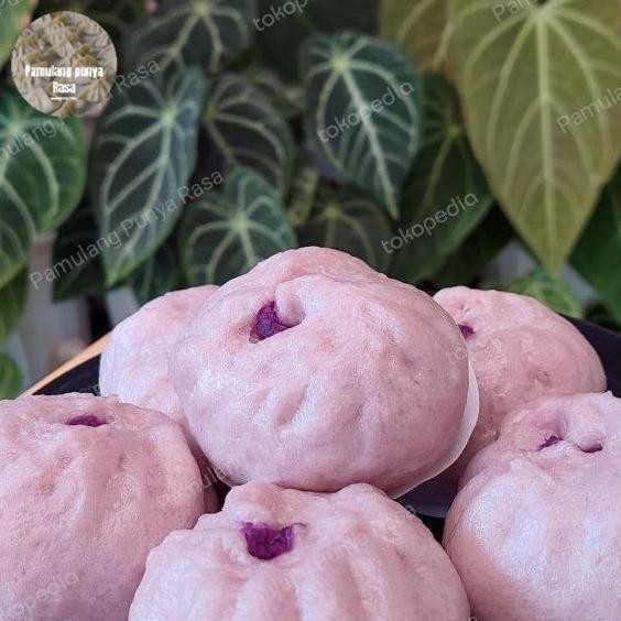 

Bakpao Ubi Ungu (10 Pcs) | Bapau Frozen Ube Isi Lembut Ubi Kukus Steam Asli