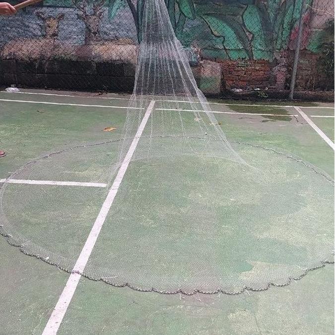 Jala ikan, jala lempar 2,5 meter bahan senar siap pakai, jala udang,  jala sungai, jala laut H32