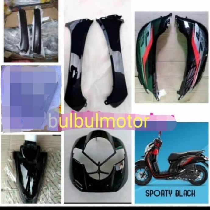 cover body bodi Scoopy new alus hitam 2018 2018