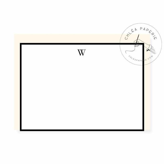 

Baru Note Set Monogram W - Stationery & Kartu Ucapan Elegan