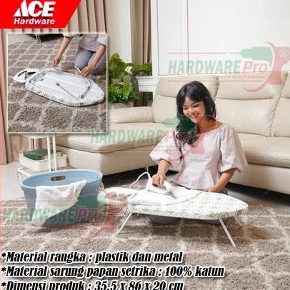 BEBAS ONGKIR - Meja Setrika Lipat Meja Setrika Duduk Putih Stora Ace Hardware