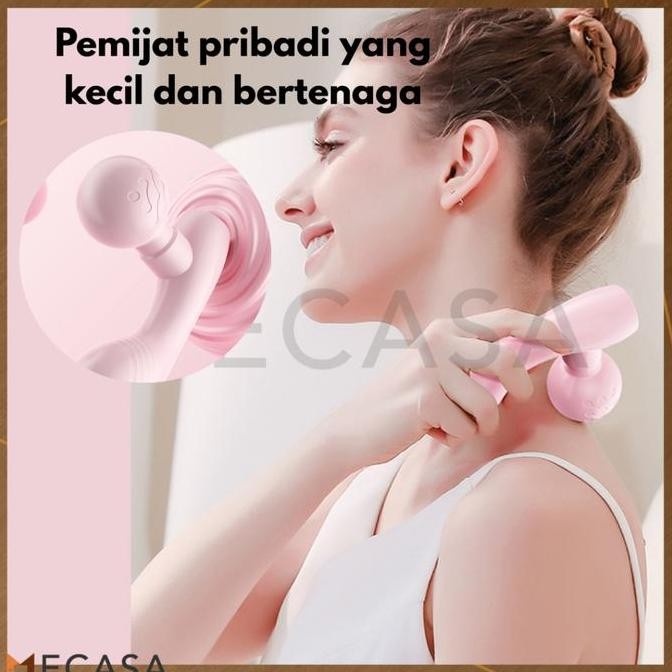 Original Mini Alat Pijat Kepala Ganda USB Portable Getar Pijat Relaksasi Otot