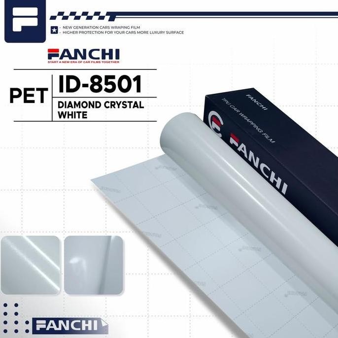 

ROLL Sticker FANCHI ID-8501 Glossy Diamond Crystal White PET 50cm ROLL