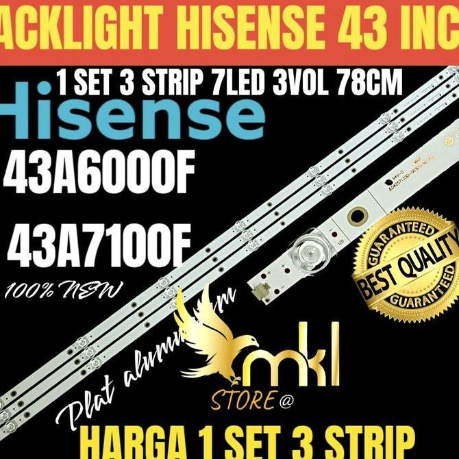 BEBAS ONGKIR - BACKLIGHT TV LED 43 INCH HISENSE 43A6000F 43A7100F BACKLIGHT TV 43 INC