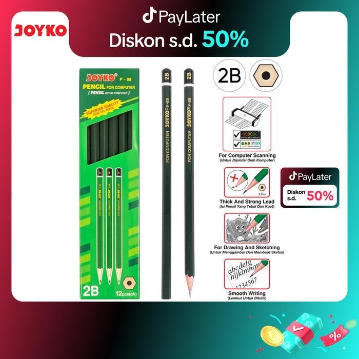 

WSS JOYKO Pencil Pensil P-88 2B 1 BOX 12 PCS