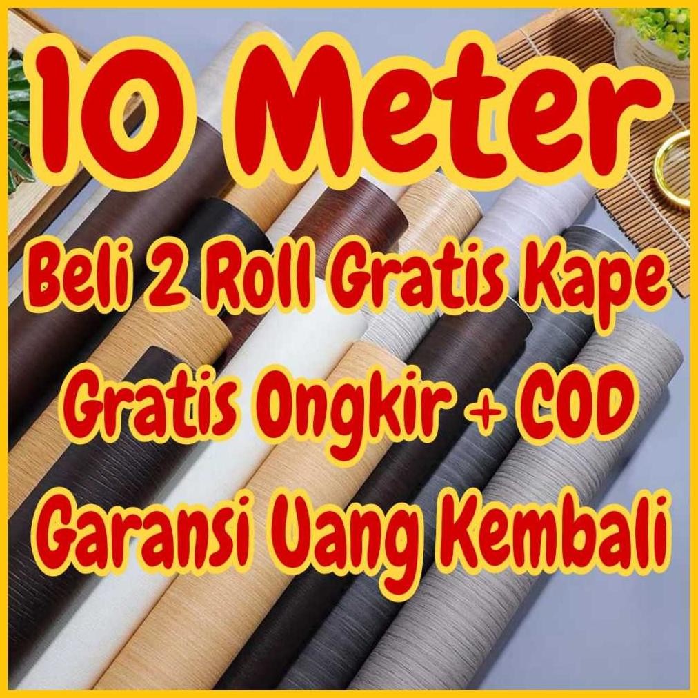 (Terbaru) WALLPAPER STIKER DINDING WALLSTICKER KAMAR RUMAH MEJA DINDING LEMARI PINTU MOTIF KAYU JATI