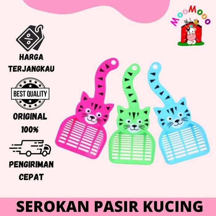 PZM Serokan Pasir Kepala Kucing Tebal / Litter Scoop / Sekop Pasir
