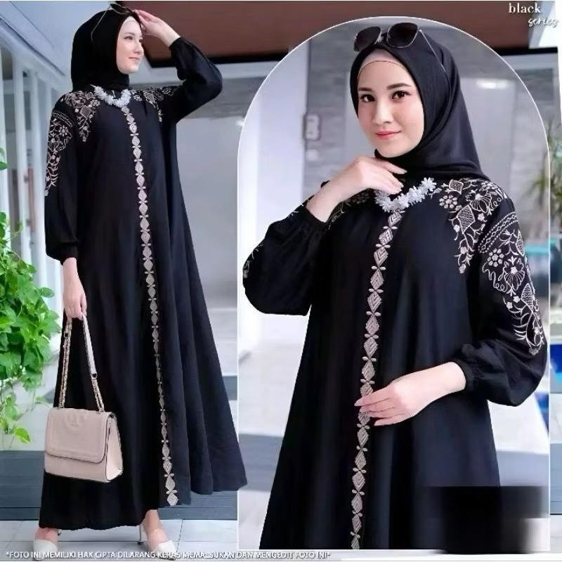 Ef Gamis Muslim Inayah Dress | Gamis Kondangan Remaja Premium Super Keren 2024 | Gamis Murah Ternyam