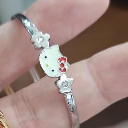 HOT SALE Gelang bulat bangle anak balita batita hello kitty ubs emas asli 375