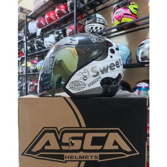 Helm Asca Strike Sweat Black Original 100%