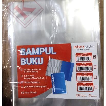 

Isi 60 Sampul Buku Plastik Book Cover Interx Tebal Berkualitas
