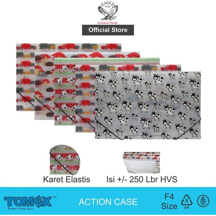

Original Tomex Carry File Banded F4 Map Dokumen Tali Karet Elastis Motif