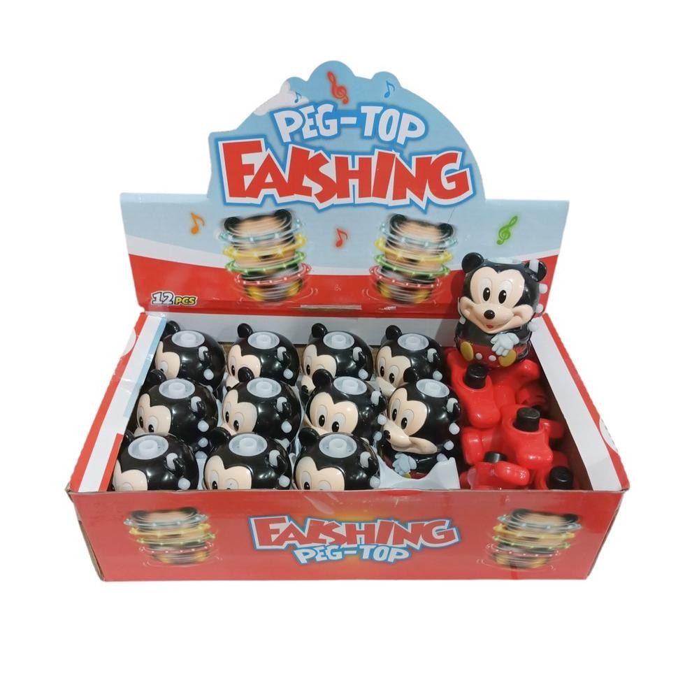 Diskon Fx-4 Promo Mainan Edukasi Gasing Spiderman Karakter Lampu Led Musik Mainan Gangsing Spiderman