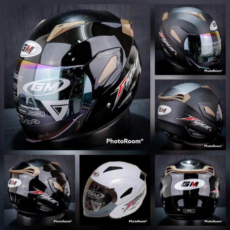 Helm Gm Fighter Solid Polos