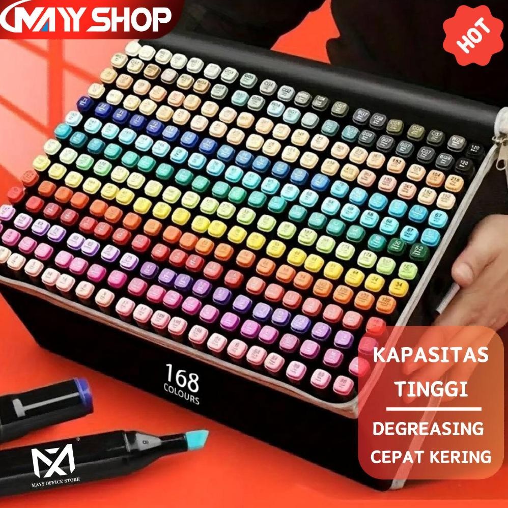 

Viral Touchfive 168/120/80/60/48 Warna Sketsa Spidol Umum General Marker Set Animation Markers H-4