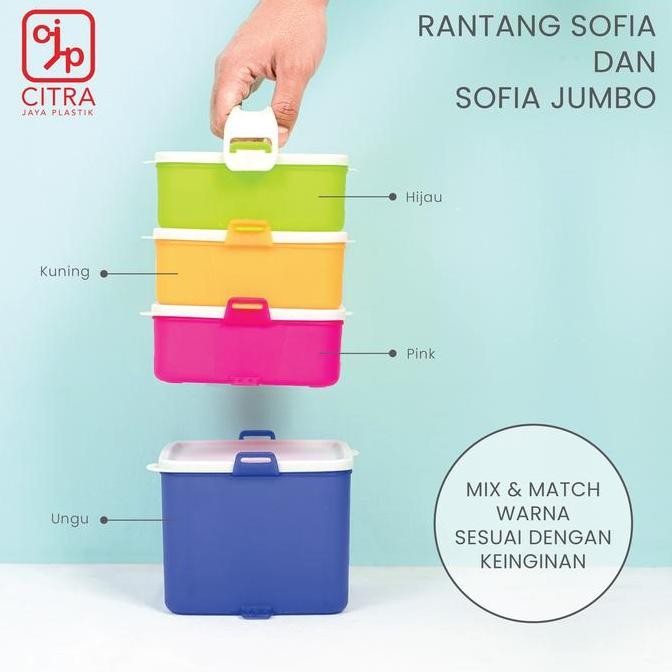Rantang Plastik Jumbo Susun Kapasitas Besar, Locking System Aman, Cocok untuk Bekal & Souvenir